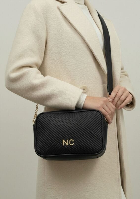 Bandolera Rectangular Plisada NC Noco Negro - Imagen 2