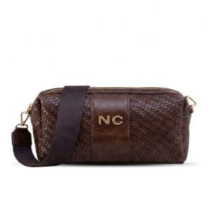Bandolera Rectangular Trenzada NOCO Marrón