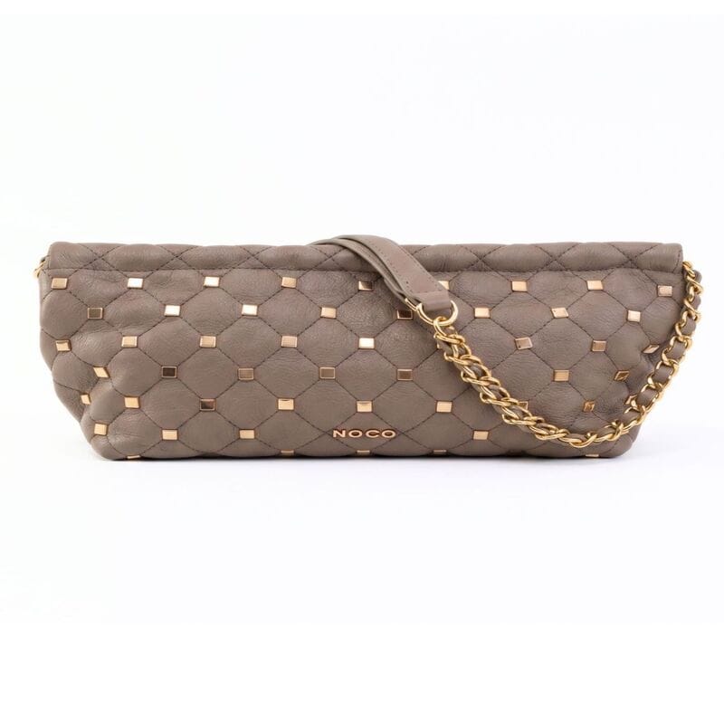 Bolso Baguette Soft Tachuelas NOCO Beige