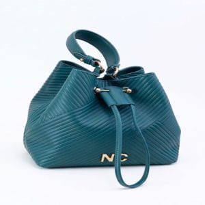 Bolso Bombonera Plisado NC Noco Azul
