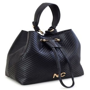 Bolso Bombonera Plisado NC noco negro