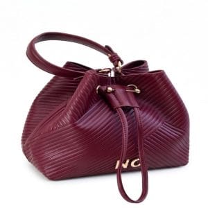Bolso Bombonera Plisado NC noco granate