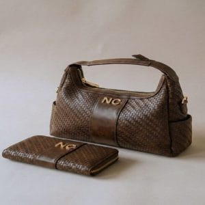 Bolso Góndola Trenzado NOCO Marrón