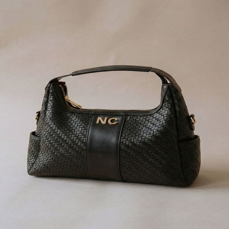 Bolso Góndola Trenzado NOCO Negro - Imagen 2