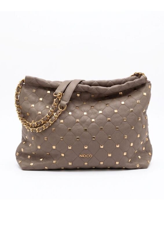 Bolso Saco Soft Tachuelas NC Noco Beige