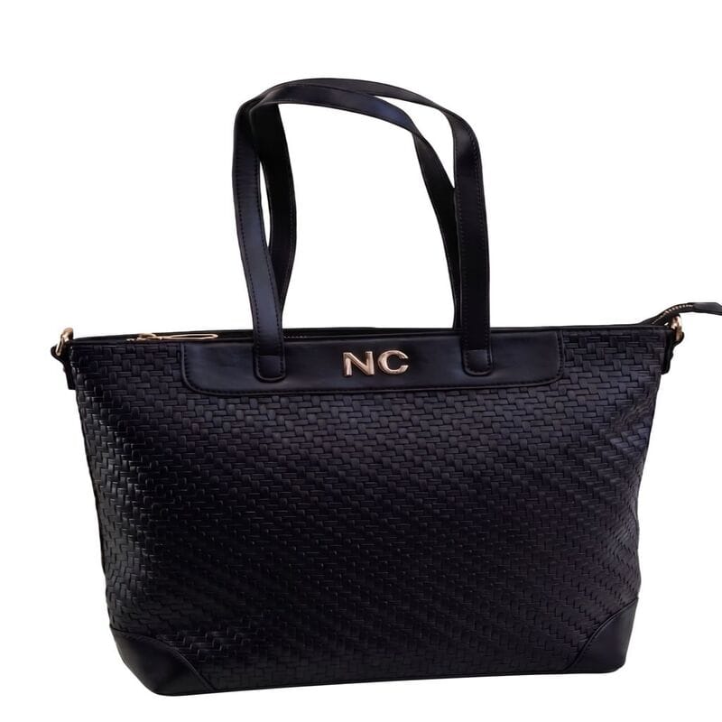 Bolso Tote Vertical Trenzado NOCO Negro