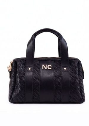 Bolso bowling Noco trenzado negro