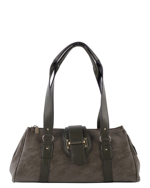 Bolso de hombro en color kaki Cacharel