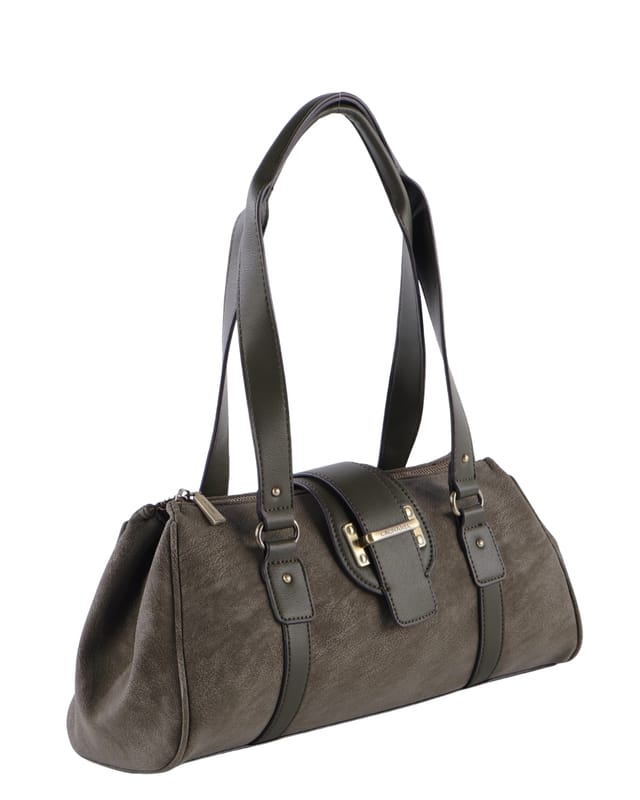 Bolso de hombro en color kaki Cacharel - Imagen 3