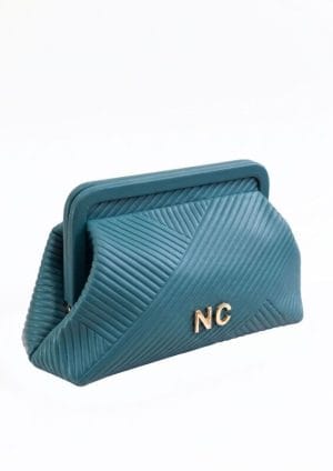 Bolso de mano – Clutch Boquilla plisado NC Noco Azul