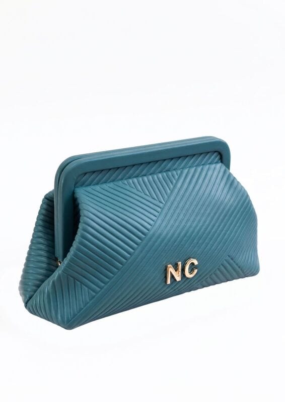 Bolso de mano – Clutch Boquilla plisado NC Noco Azul