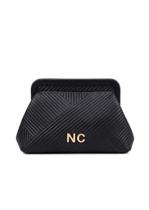 Bolso de mano – Clutch Boquilla plisado NC Noco Negro
