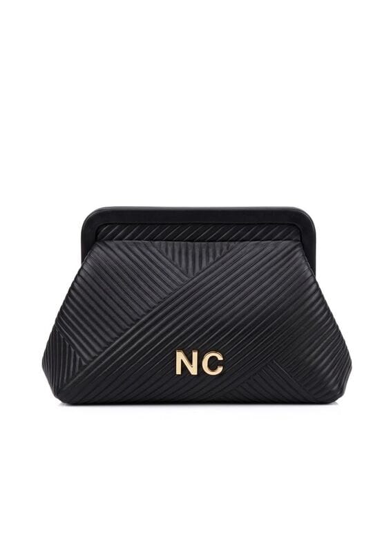 Bolso de mano – Clutch Boquilla plisado NC Noco Negro
