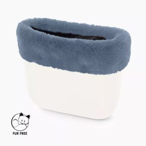 Borde O bag Mini Fibra Sintetica Efecto Lapin Rex Avio