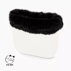Borde O bag Mini Fibra Sintetica Efecto Zorro Negro