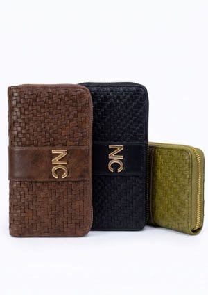 Cartera Billetera Trenzada NOCO Verde