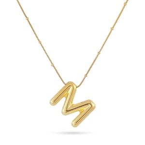 Collar Essentials Inicial M Dorado Anartxy