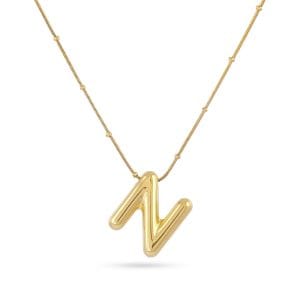 Collar Essentials Inicial N Dorado Anartxy