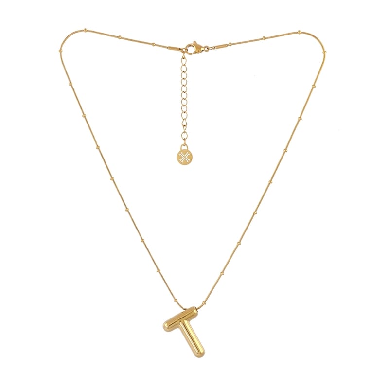 Collar Essentials Inicial T Dorado Anartxy - Imagen 2