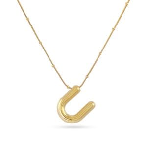 Collar Essentials Inicial U Dorado Anartxy