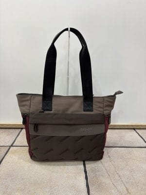 Maxi Shopper nylon taupe-burdeos Cacharel
