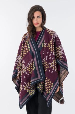 Poncho estampado Blossom Anekke