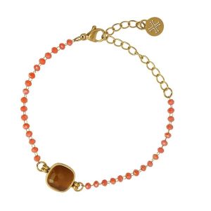 Pulsera Orquídea naranja Anartxy