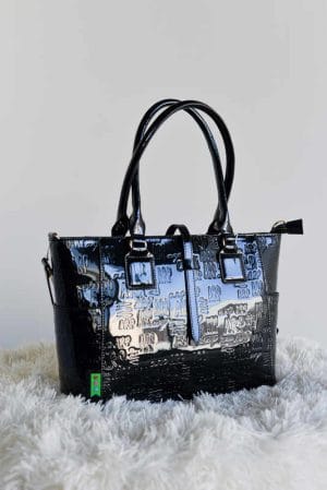 Shopper charol logo Agatha Ruiz De La Prada Azul