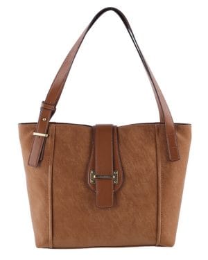 Shopper de hombro en color cuero Cacharel