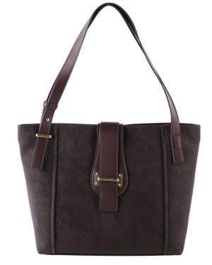 Shopper de hombro en color moka Cacharel