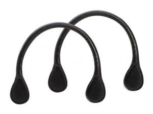 Asa corta tejido sintética martillada negra