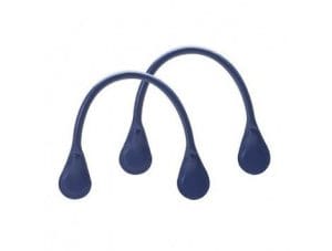 Asa corta tejido sintética martillado Azul Navy