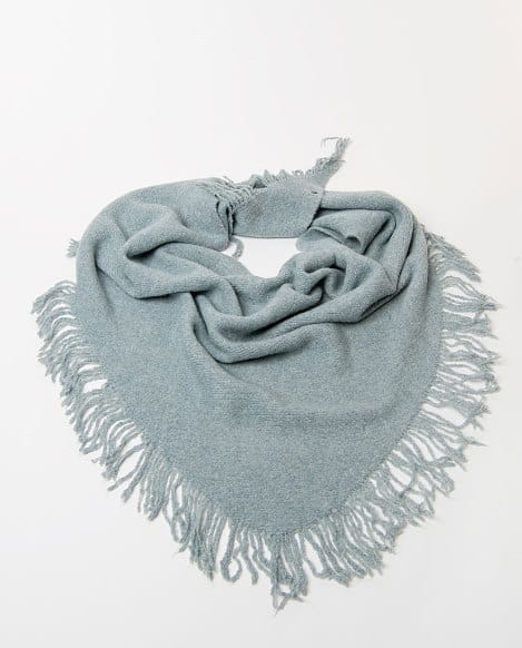 Bandana de punto con flecos Azul empolvado Surkana - Imagen 2