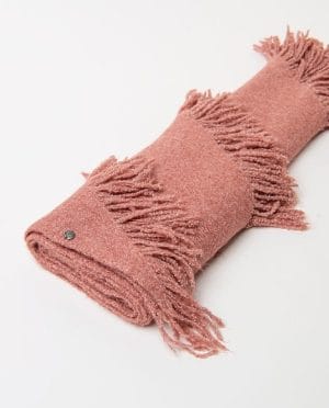 Bandana de punto con flecos Rosa Surkana