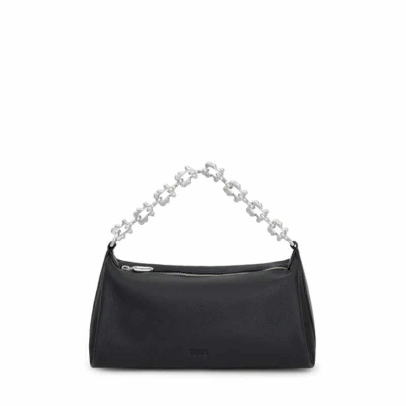 Bandolera chain de piel negra TOUS Fold - Imagen 5