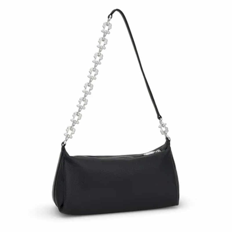 Bandolera chain de piel negra TOUS Fold - Imagen 4
