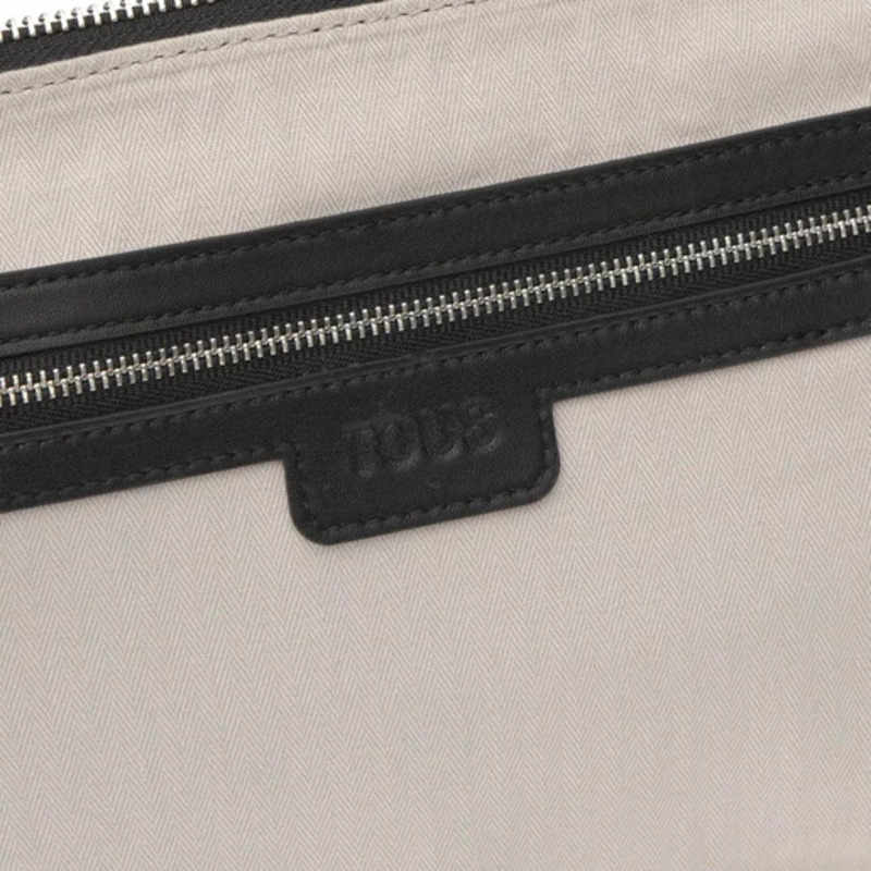 Bandolera chain de piel negra TOUS Fold - Imagen 3