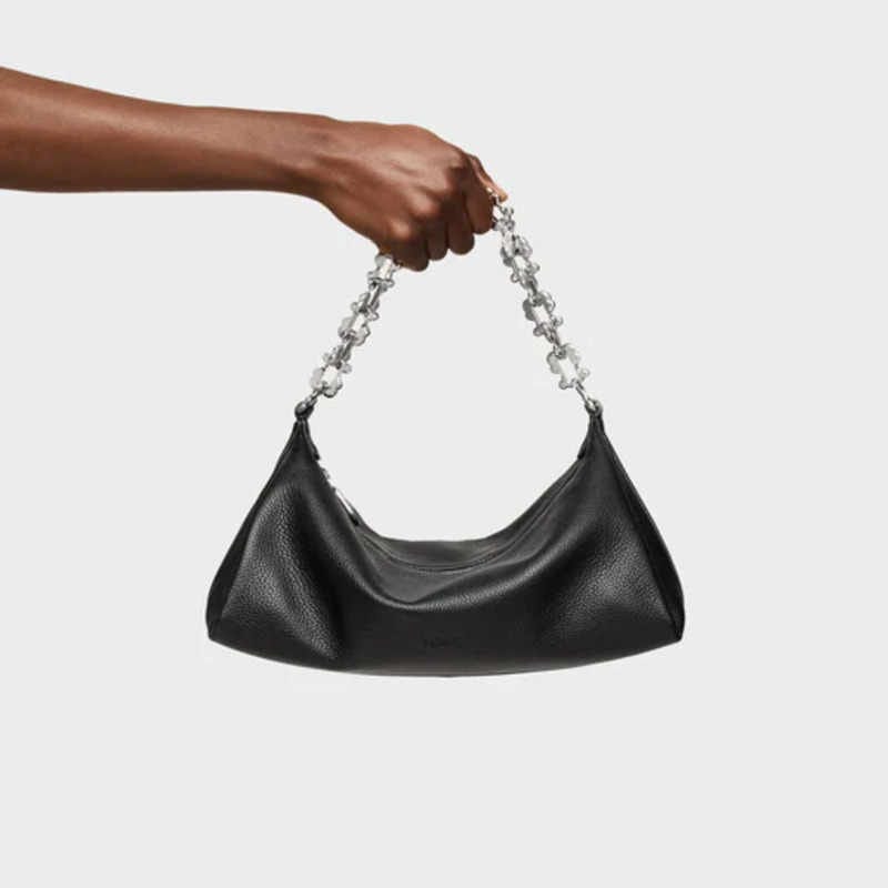 Bandolera chain de piel negra TOUS Fold - Imagen 6