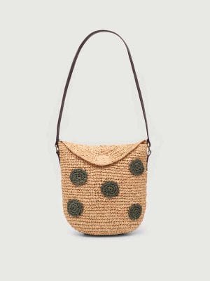 Bandolera de rafia fantasía Beige Nice Things