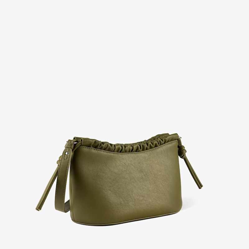 Bandolera mediana verde oliva con frunce TOUS Emily - Imagen 2