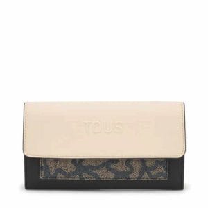 Billetera TOUS grande Flap NEGRA Kaos Icon