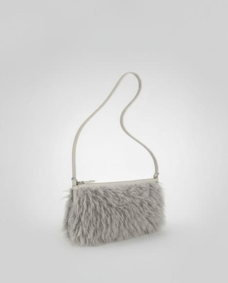 Bolso baguette de pelo Gris Surkana - Imagen 3