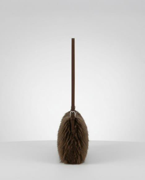 Bolso baguette de pelo Marrón Surkana - Imagen 3