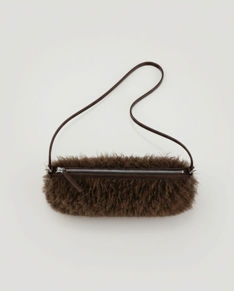 Bolso baguette de pelo Marrón Surkana - Imagen 2