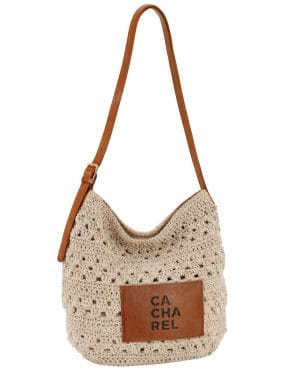 Bolso bandolera Cacharel crochet cuero