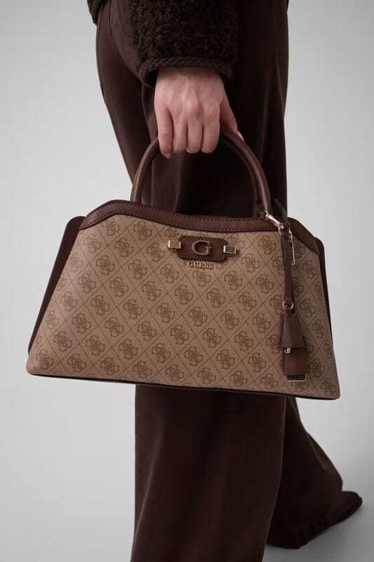 Bolso bandolera Lindsey Marrón multi Guess - Imagen 2