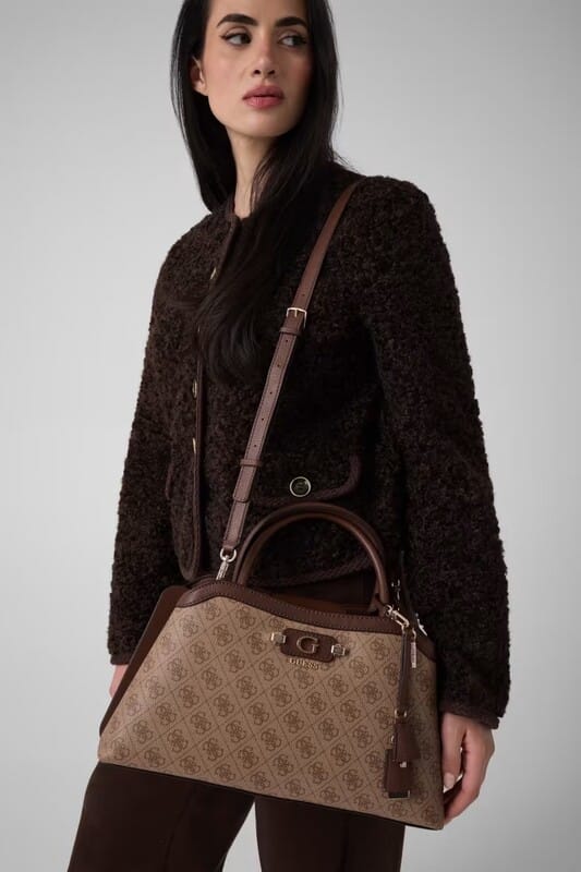 Bolso bandolera Lindsey Marrón multi Guess - Imagen 3