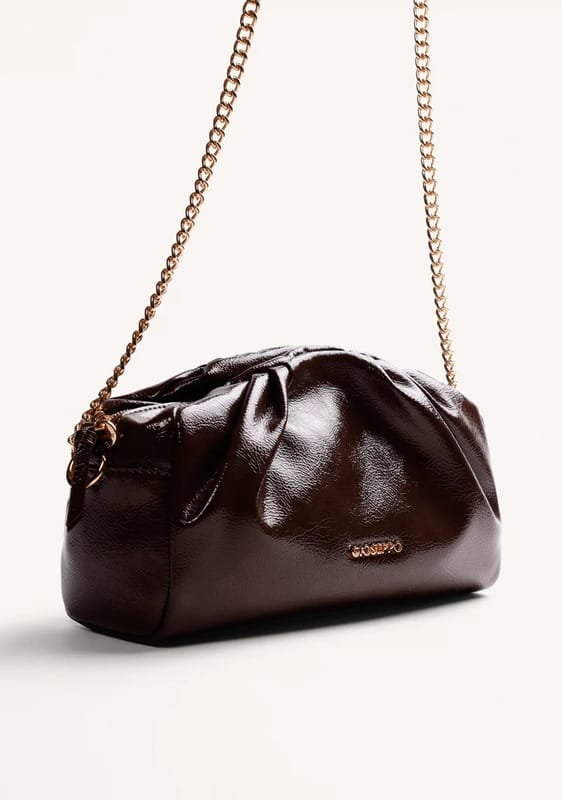 BOLSO BANDOLERA MARRON EFECTO ARRUGADO GIOSEPPO - Imagen 5