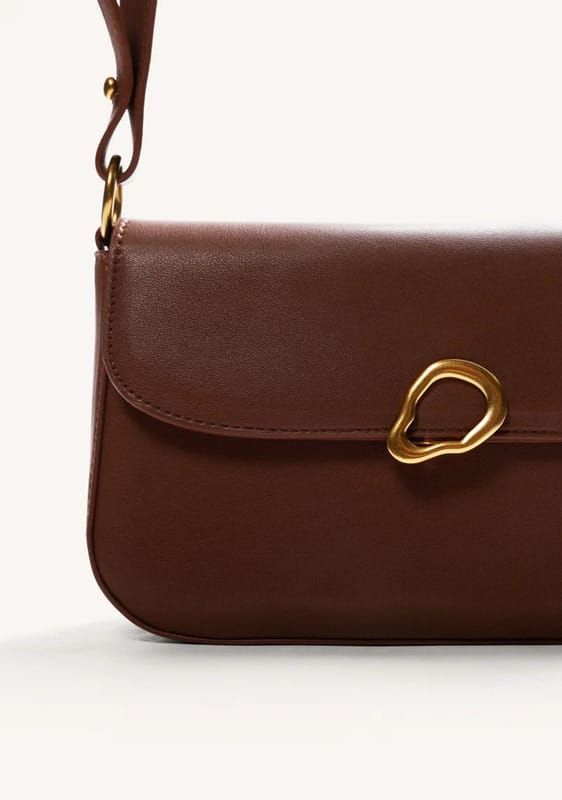 BOLSO BANDOLERA MARRÓN HEBILLA GIOSEPPO - Imagen 3