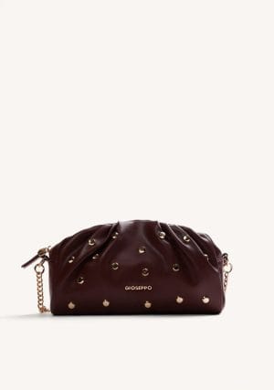 BOLSO BANDOLERA BURDEOS TACHAS GIOSEPPO